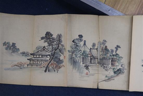 An album of Chinese paintings and a hand scroll